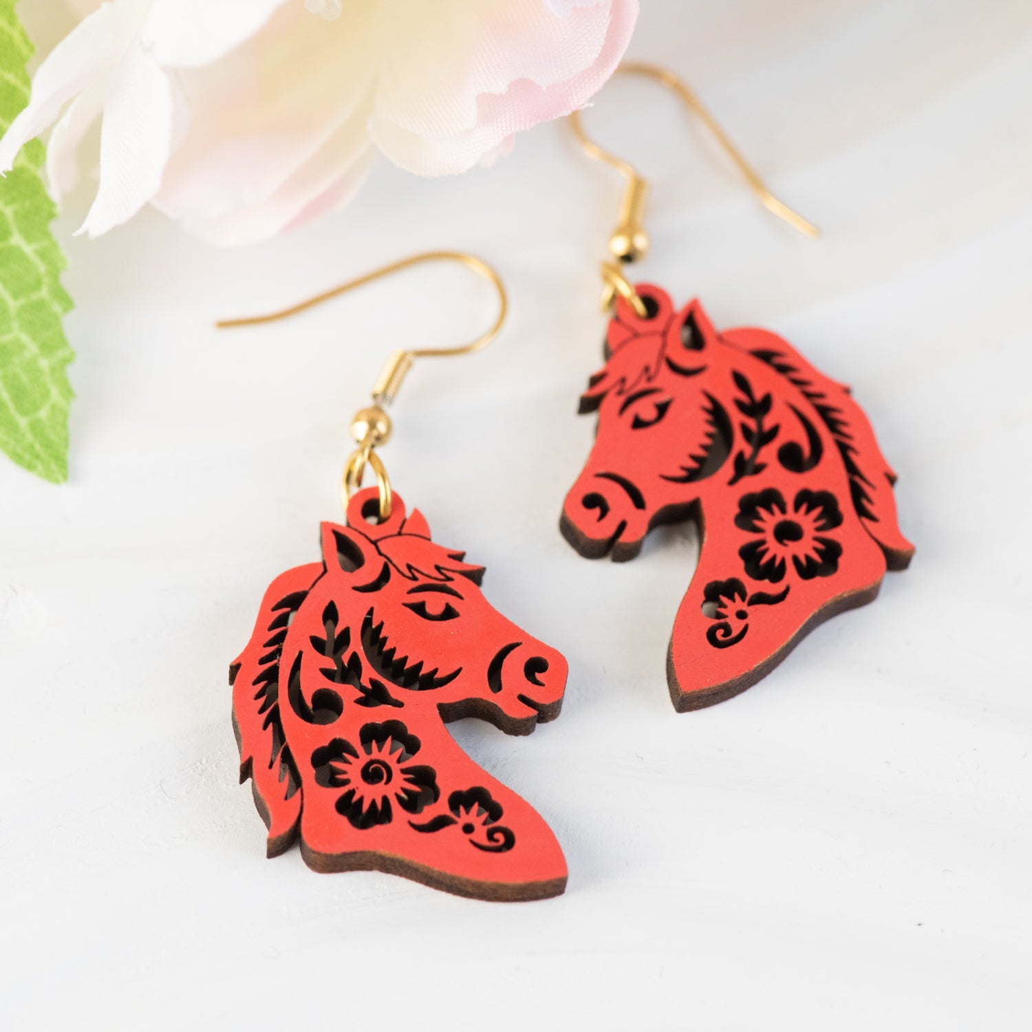 Lucky Red Horse Hook Earrings - Robin Valley Official Store