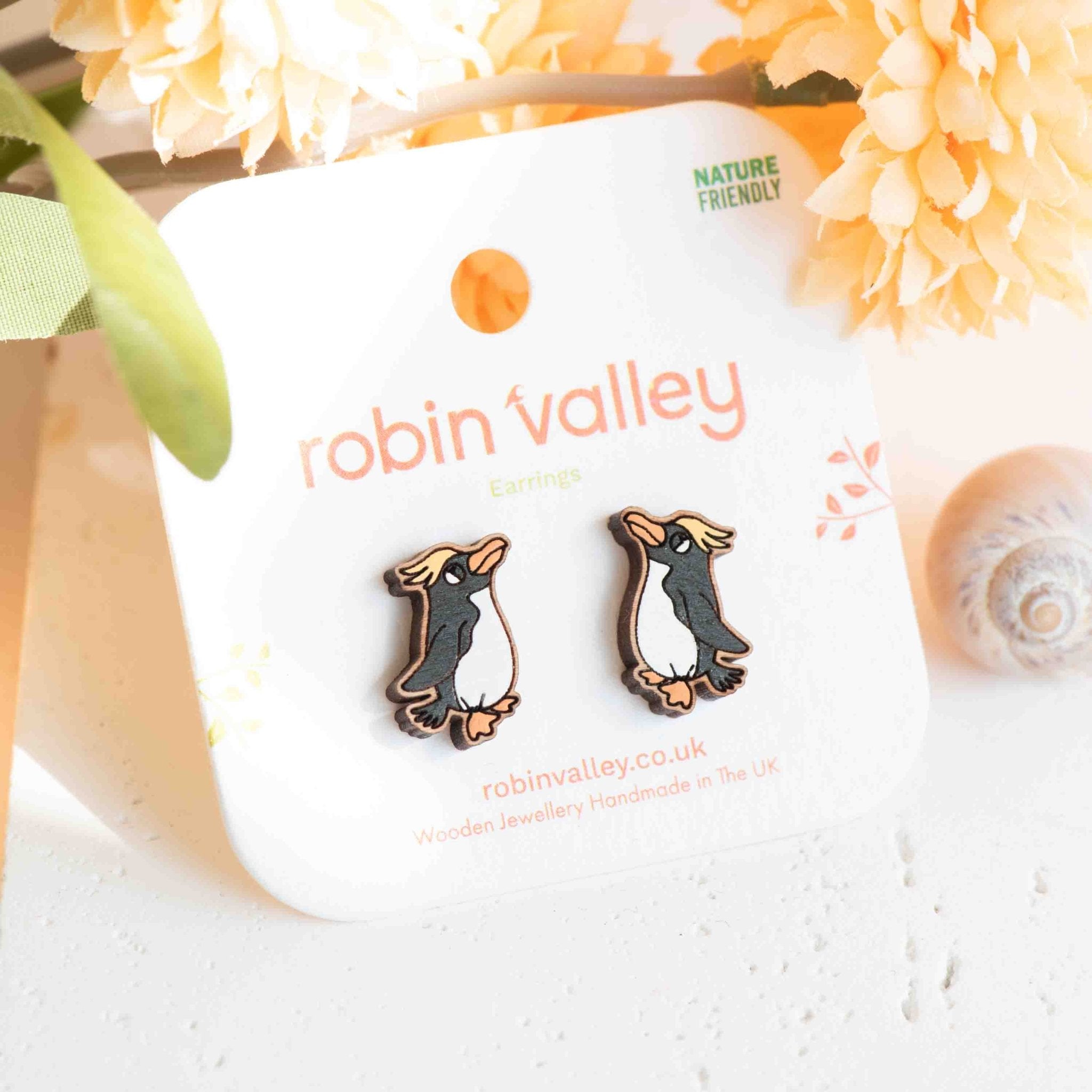 Macaroni Penguin Earrings - PEB12108 - Robin Valley Official Store