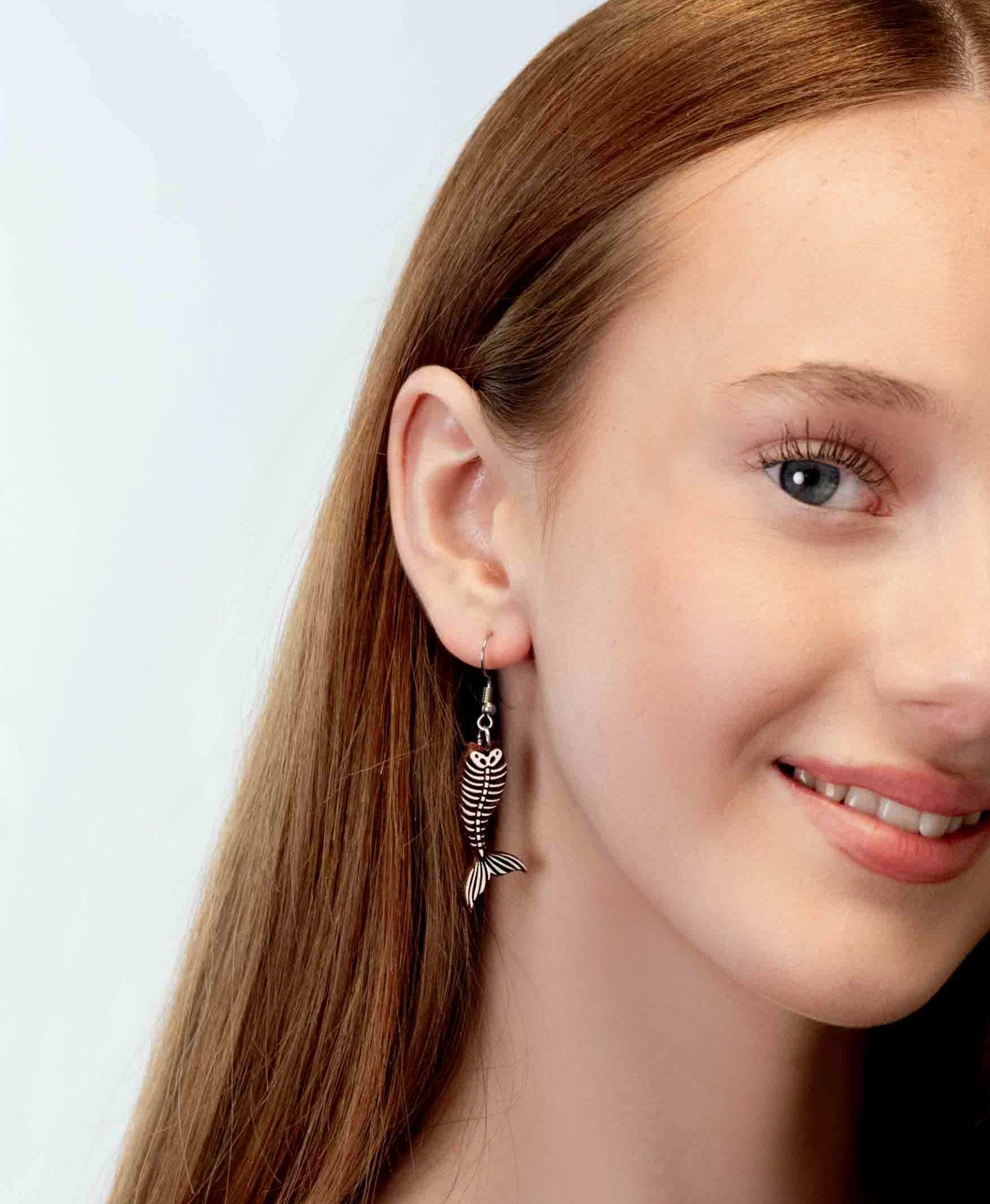 Mermaid Tail Skeleton Hook Earrings - Robin Valley Official Store