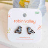 pigeon earrings handmade wooden gift