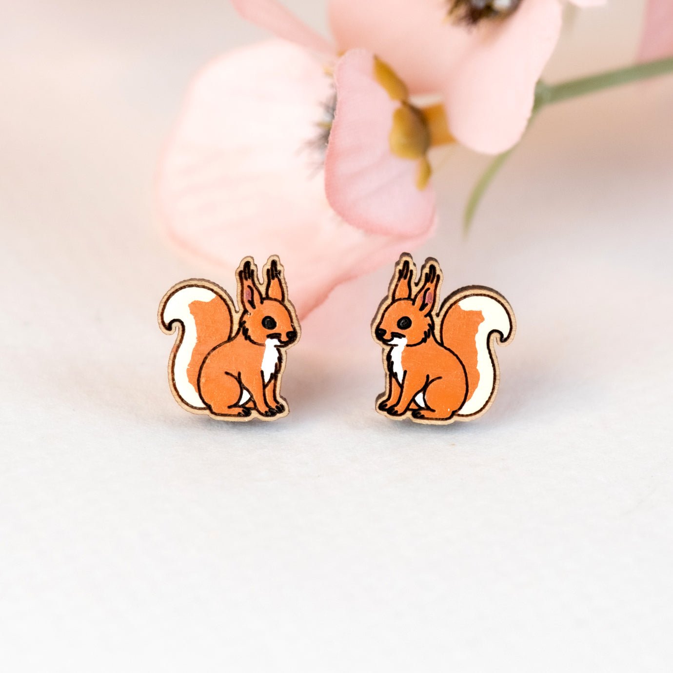 Red Squirrel Earrings - PEL10526 - Robin Valley Official Store