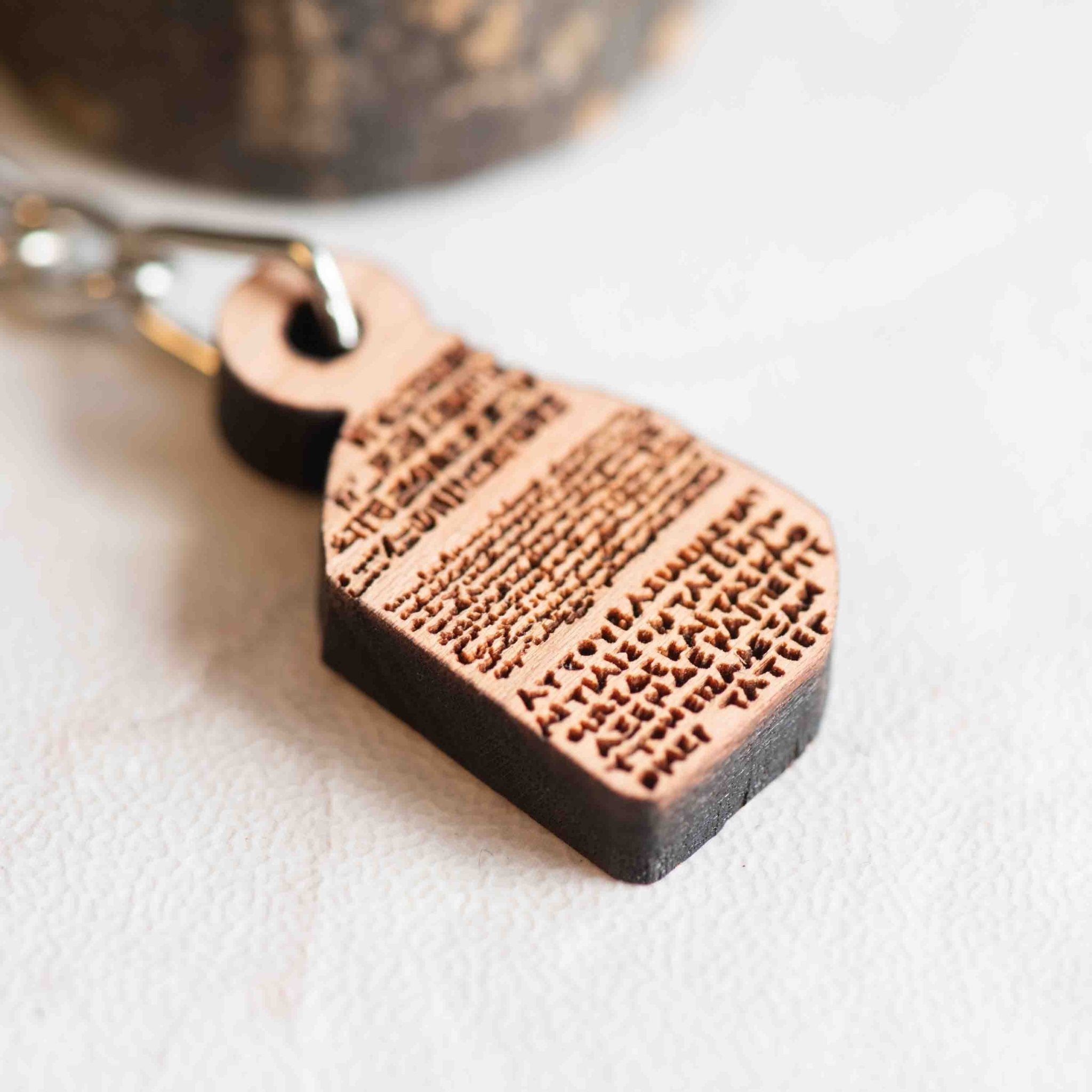 Rosetta Stone Wood Keyring - KT25237 - Robin Valley Official Store