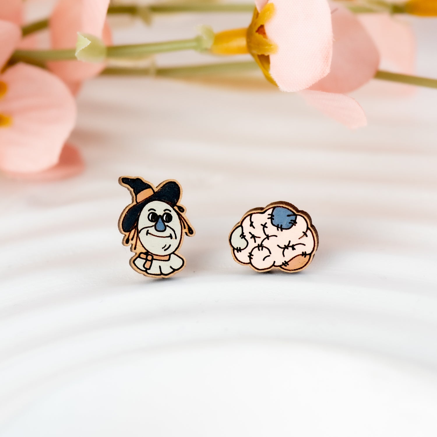 Scarecrow and Brain Earrings - Robin Valley Official Store