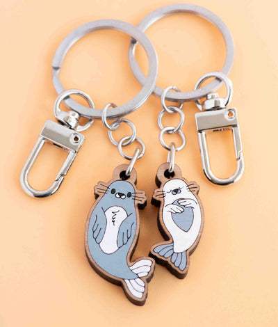 Seal Mum & Pup Wooden Keyring Set - Robin Valley Official Store