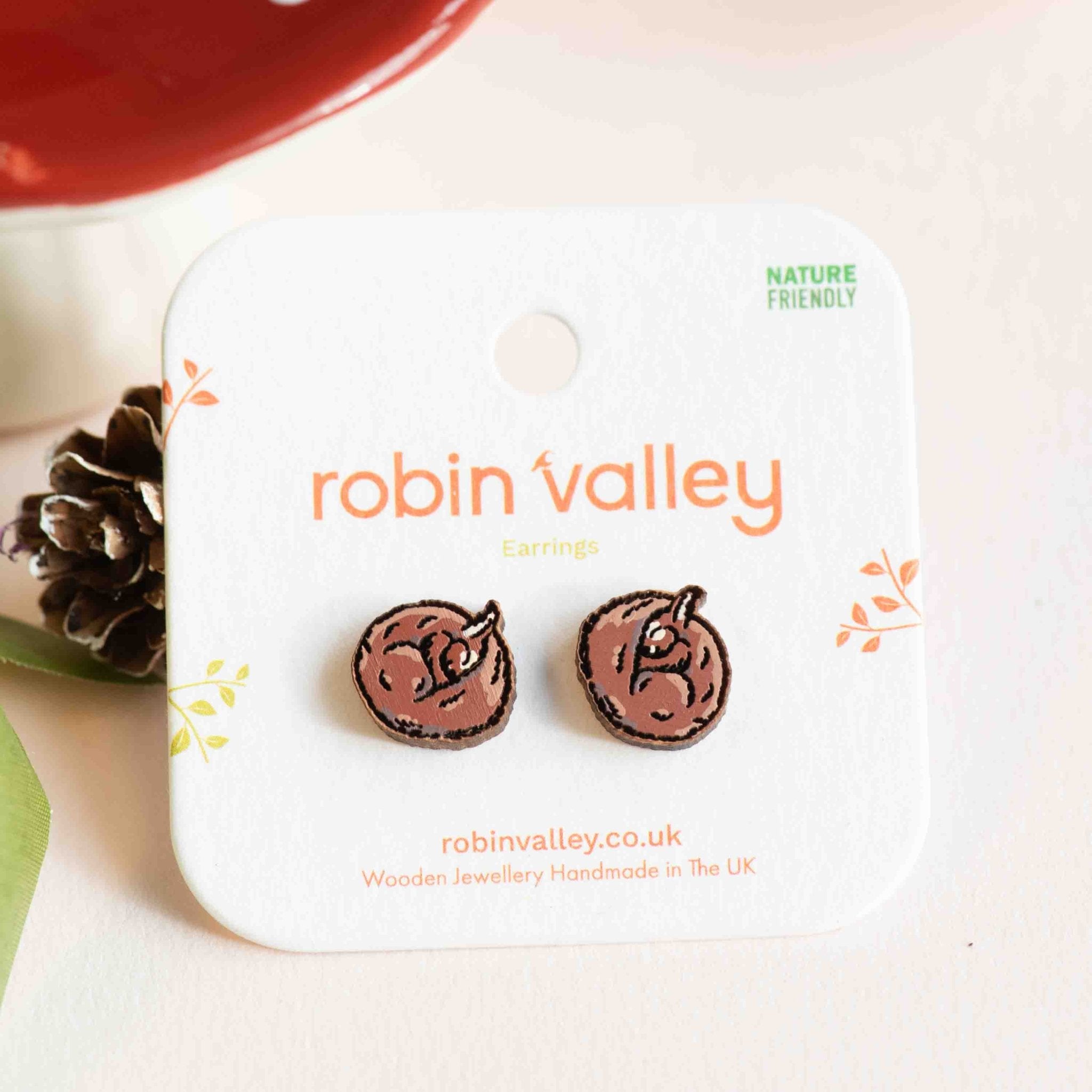Sleeping Squirrel Earrings - Robin Valley Official Store