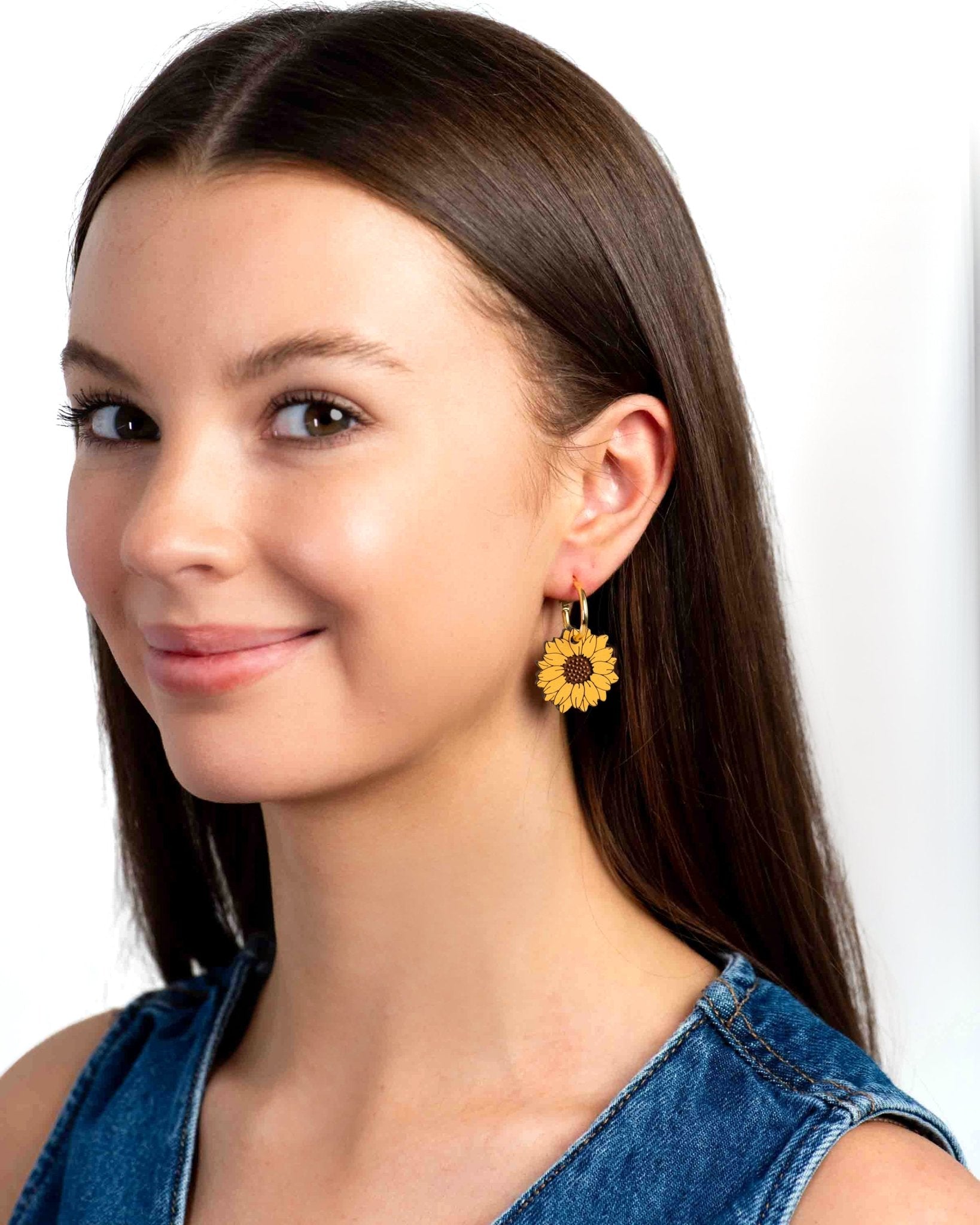 Sunflower Hoop Earrings - Robin Valley Official Store