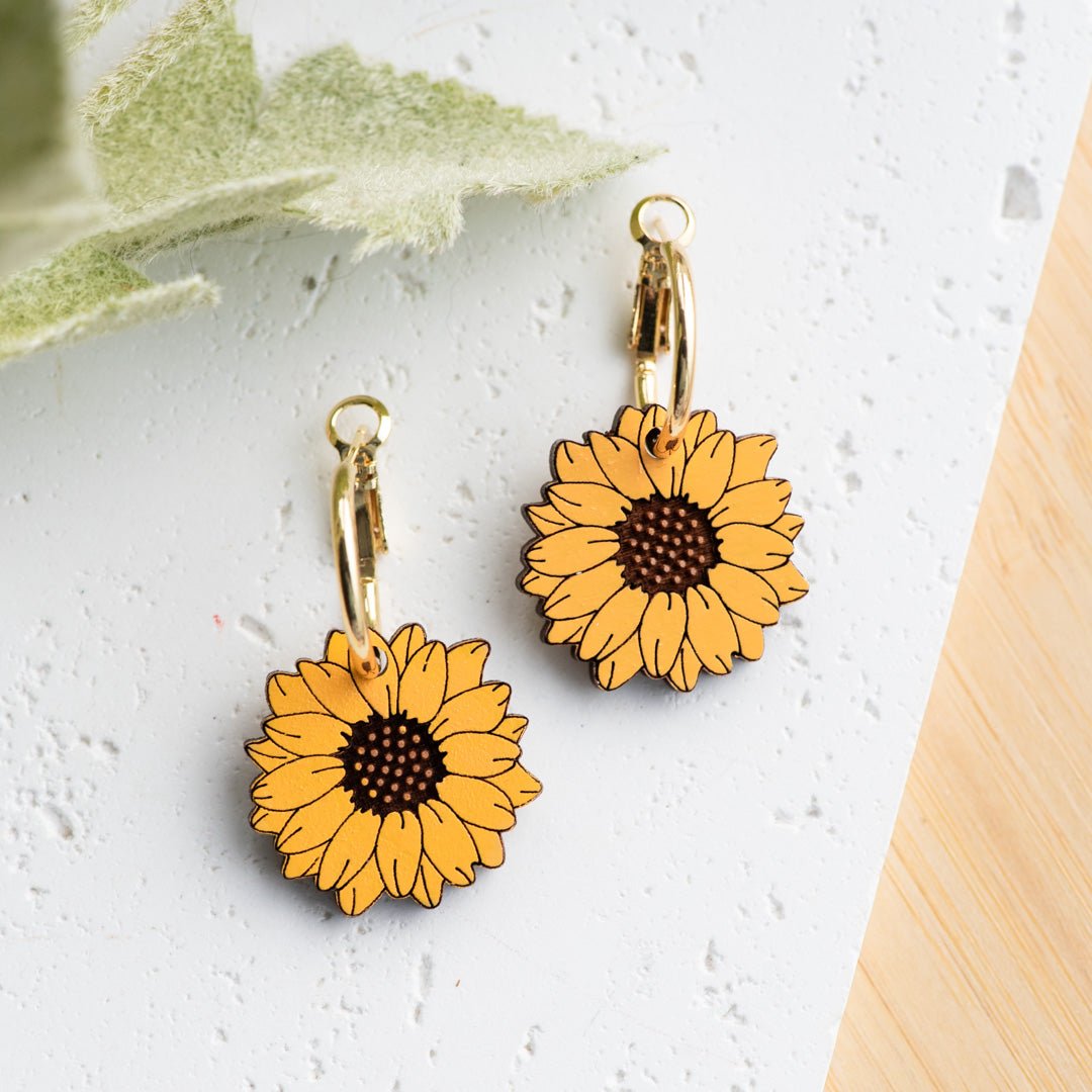 Sunflower Hoop Earrings - Robin Valley Official Store