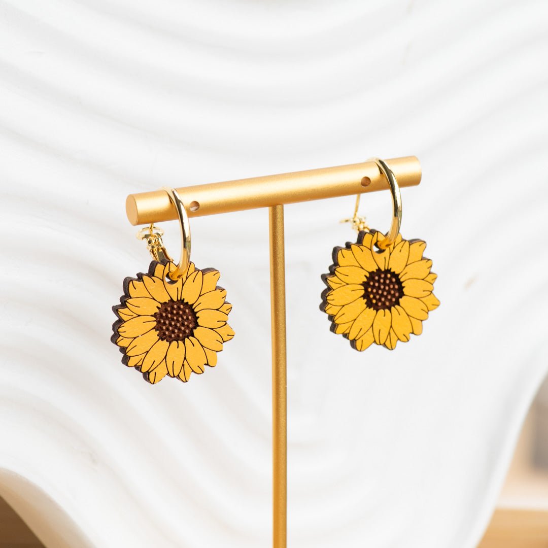 Sunflower Hoop Earrings - Robin Valley Official Store