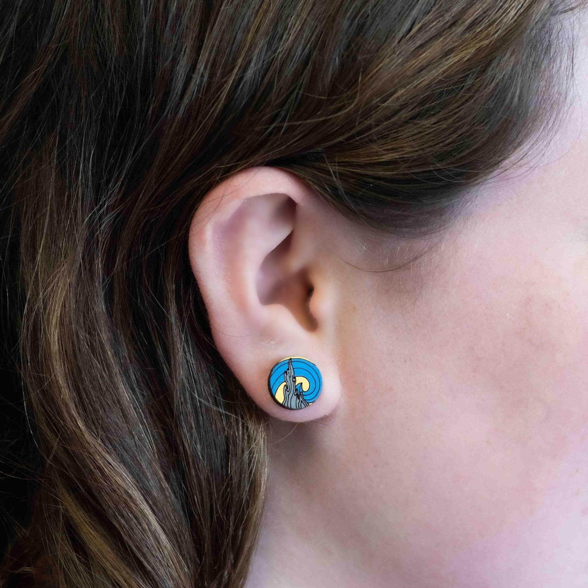 The Starry Night Earrings Inspired by Vincent van Gogh - Robin Valley Official Store
