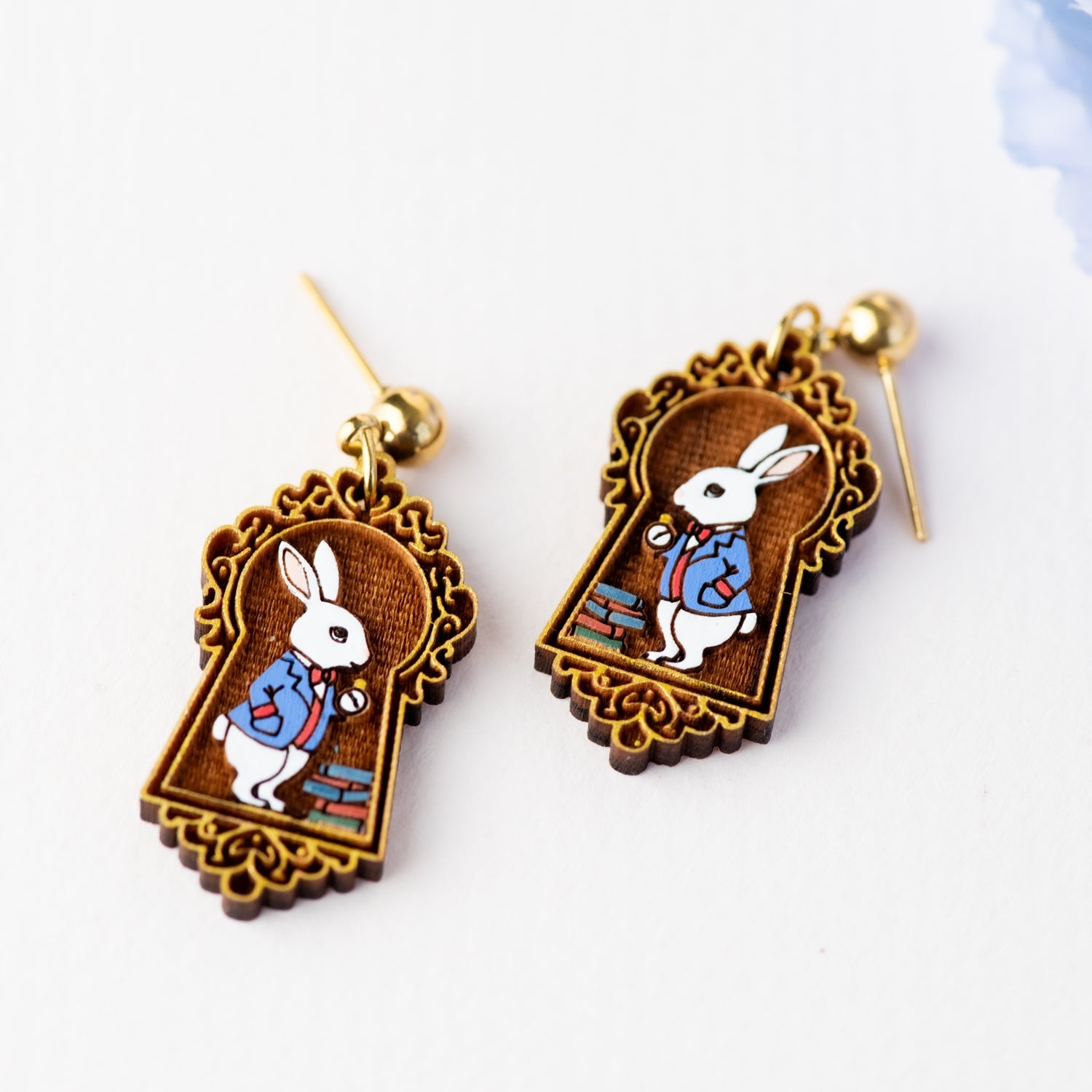 Through the Keyhole Rabbit Drop Earrings - Robin Valley Official Store