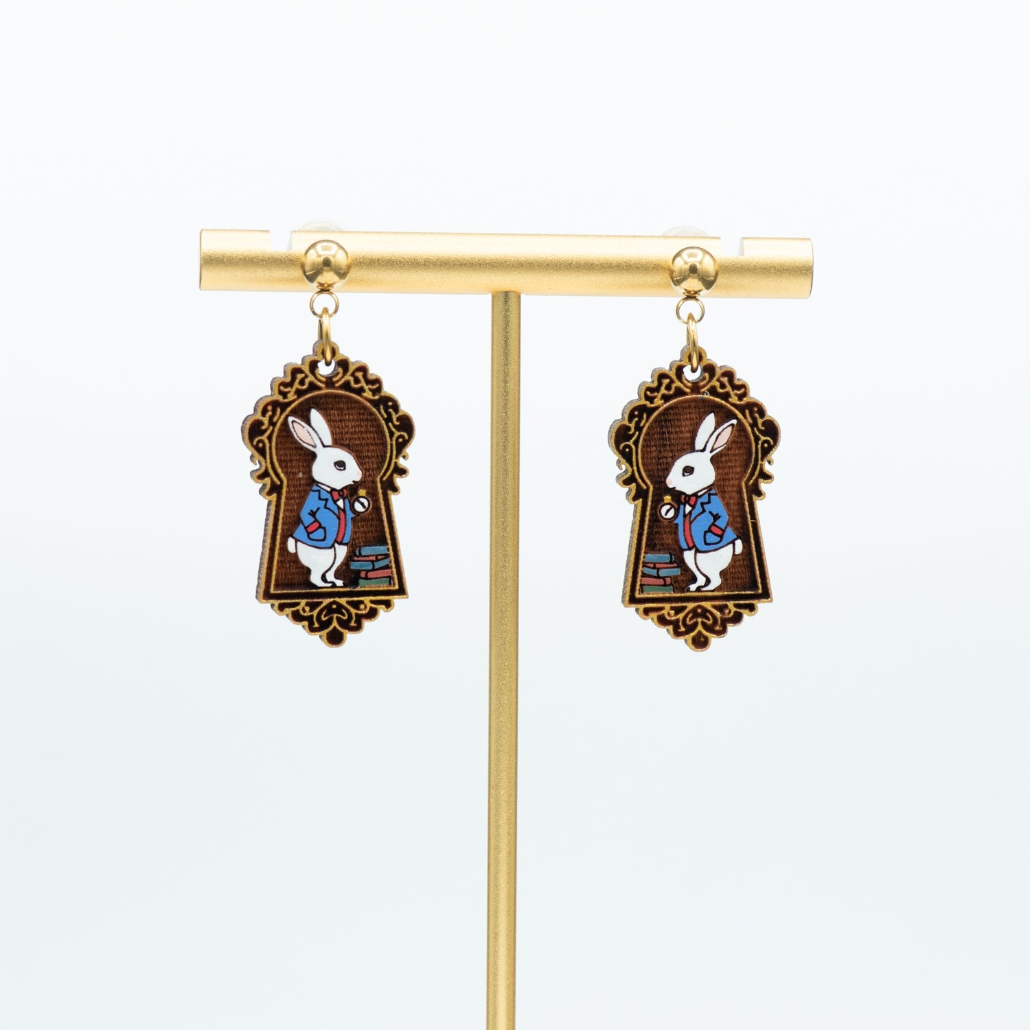 Through the Keyhole Rabbit Drop Earrings - Robin Valley Official Store