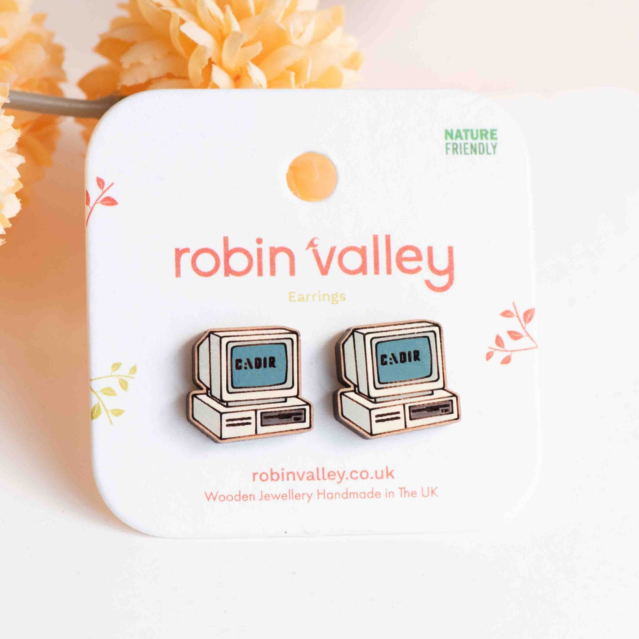Vintage Computer Earrings - PET15465 - Robin Valley Official Store