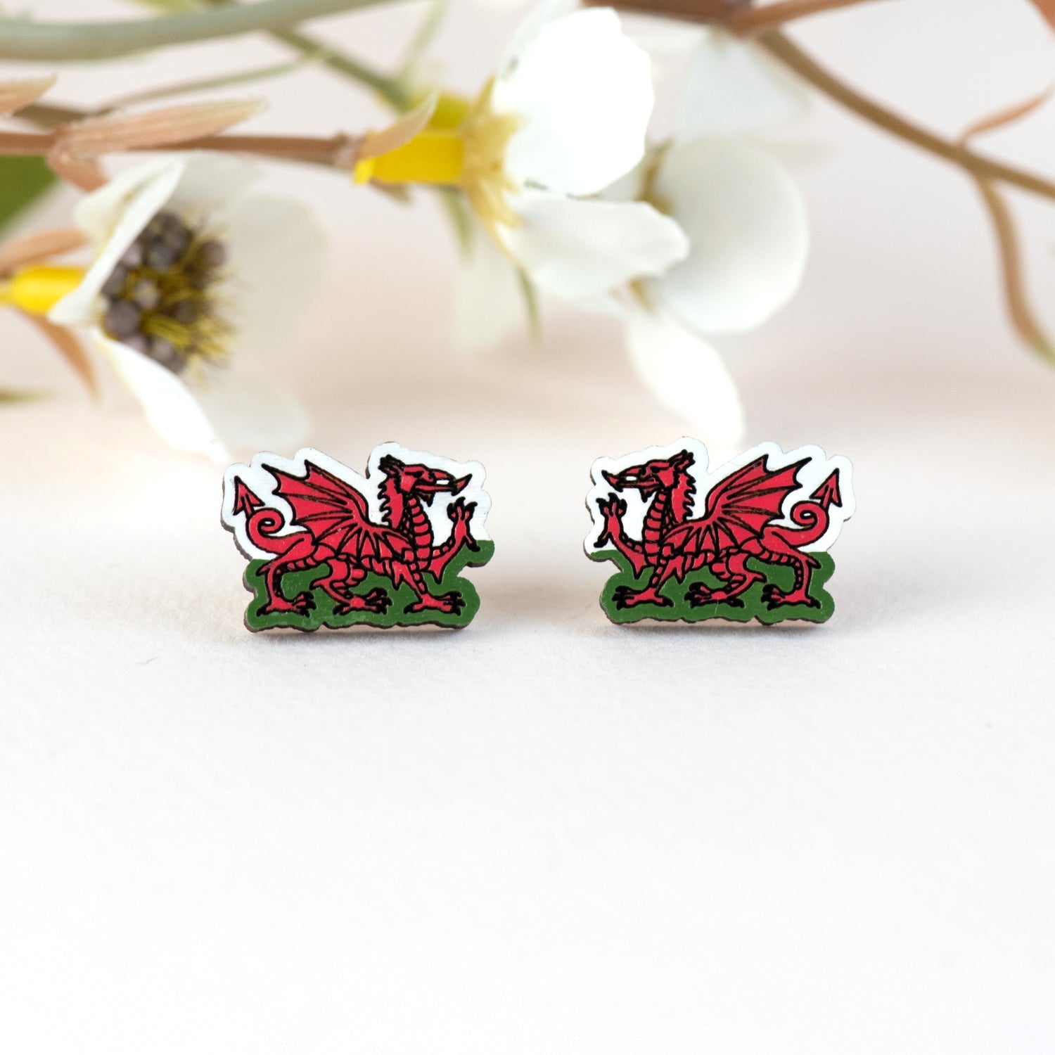 Welsh Dragon Earrings - PET15381 - Robin Valley Official Store