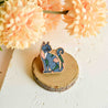 cat lovers gift, flora black cat pin badge, wooden pin badge, eco friendly gift