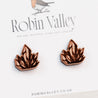 3D Crystal Cherry Wood Stud Earrings - ET15088 - Robin Valley Official Store