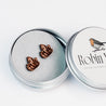 3D Crystal Cherry Wood Stud Earrings - ET15088 - Robin Valley Official Store