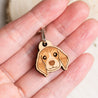 Beagle Cherry Wood Keyring - KL20162 - Robin Valley Official Store