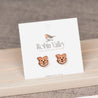 Border Collie Dog 2 Cherry Wood Stud Earrings - EL10068 - Robin Valley Official Store