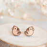 Chinchilla with Acorn Wood Earrings - EL10154 - Robin Valley Official Store