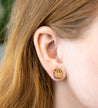 Chocolate Muffin Wood Earrings - ET15107 - Robin Valley Official Store