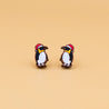 Christmas Penguin in Red Santa Hat Wood Earrings - PEB12050 - Robin Valley Official Store