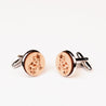 Cow Cherry Wood Cufflinks - CL30027 - Robin Valley Official Store