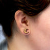 Crescent Cherry Wood Stud Earrings - ET15154 - Robin Valley Official Store
