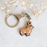 Dachshund Dog Cherry Wood Keyring - KL20189 - Robin Valley Official Store