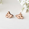 Dik-Dik 2 Cherry Wood Stud Earrings - EL10148 - Robin Valley Official Store