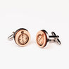 Doodle Compass Cherry Wood Cufflinks - CT35089 - Robin Valley Official Store