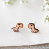 Doodle T-Rex Wood Earrings - EO14006 - Robin Valley Official Store