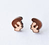 Elvis Presley Cherry Wood Stud Earrings - EO14037 - Robin Valley Official Store