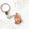 Fox (sitting) Cherry Wood Keyring -KL20049 - Robin Valley Official Store