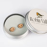 Funny Doodle Skull Cherry Wood Stud Earrings - ET15030 - Robin Valley Official Store
