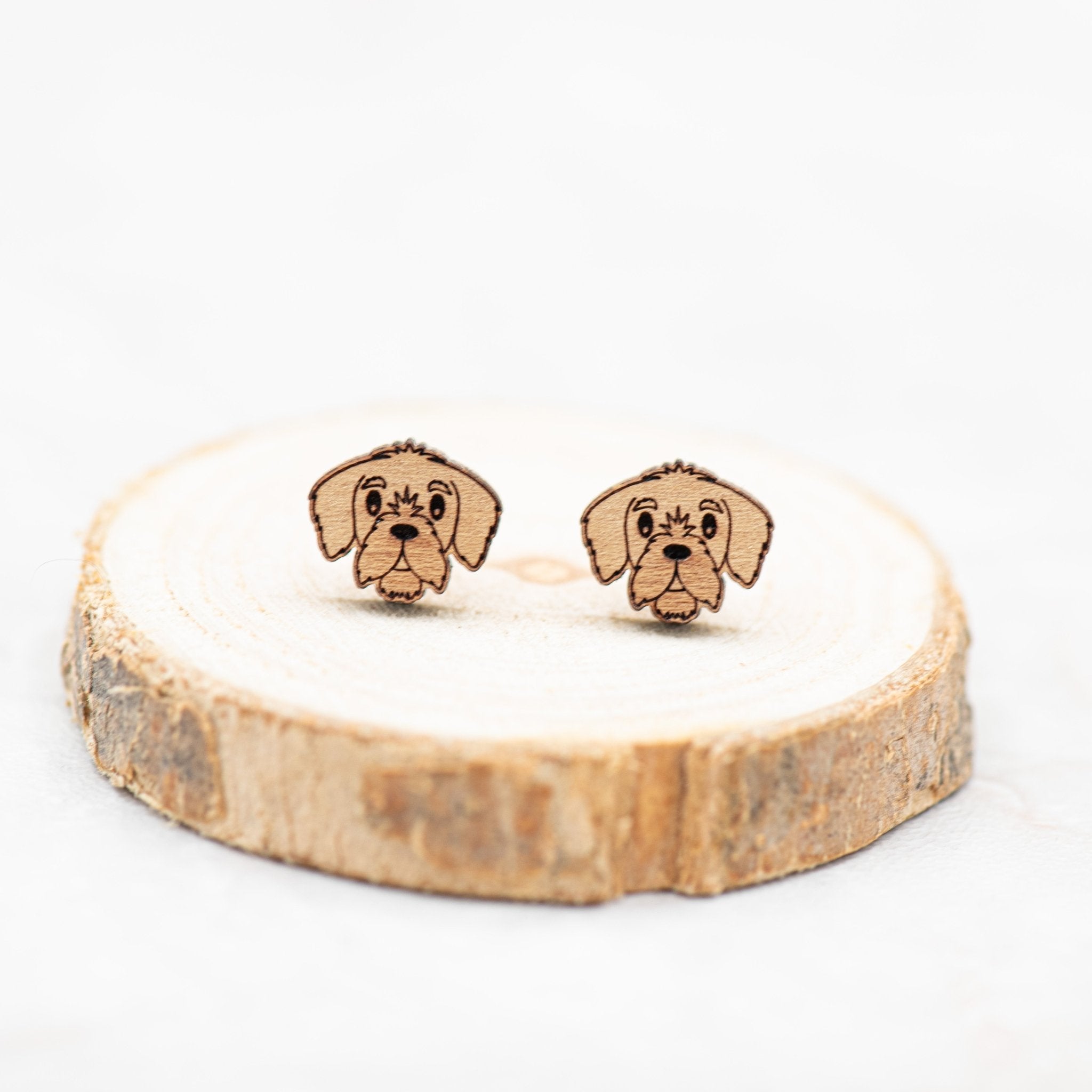 German Wirehaired pointer Dog Earrings - PEL10261 - Robin Valley Official Store