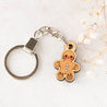 Gingerbread Man Cherry Wood Keyring - KT25058 - Robin Valley Official Store
