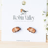 Hamster 1 Cherry Wood Stud Earrings - EL10102 - Robin Valley Official Store