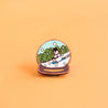 Hand-painted Christmas Snowman Globe Cherry Wood Pin Badge - PT45204 - Robin Valley Official Store