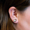 Hand-painted Cow Stud Earrings Wooden Eco-Jewellery - PEL10257 - Robin Valley Official Store