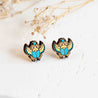 Hand-painted Egyptian Scarabs Wooden Earrings - PEO14102 - Robin Valley Official Store