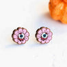Hand-painted Eyeball Flower Stud Earrings Halloween Collection - PET15181 - Robin Valley Official Store