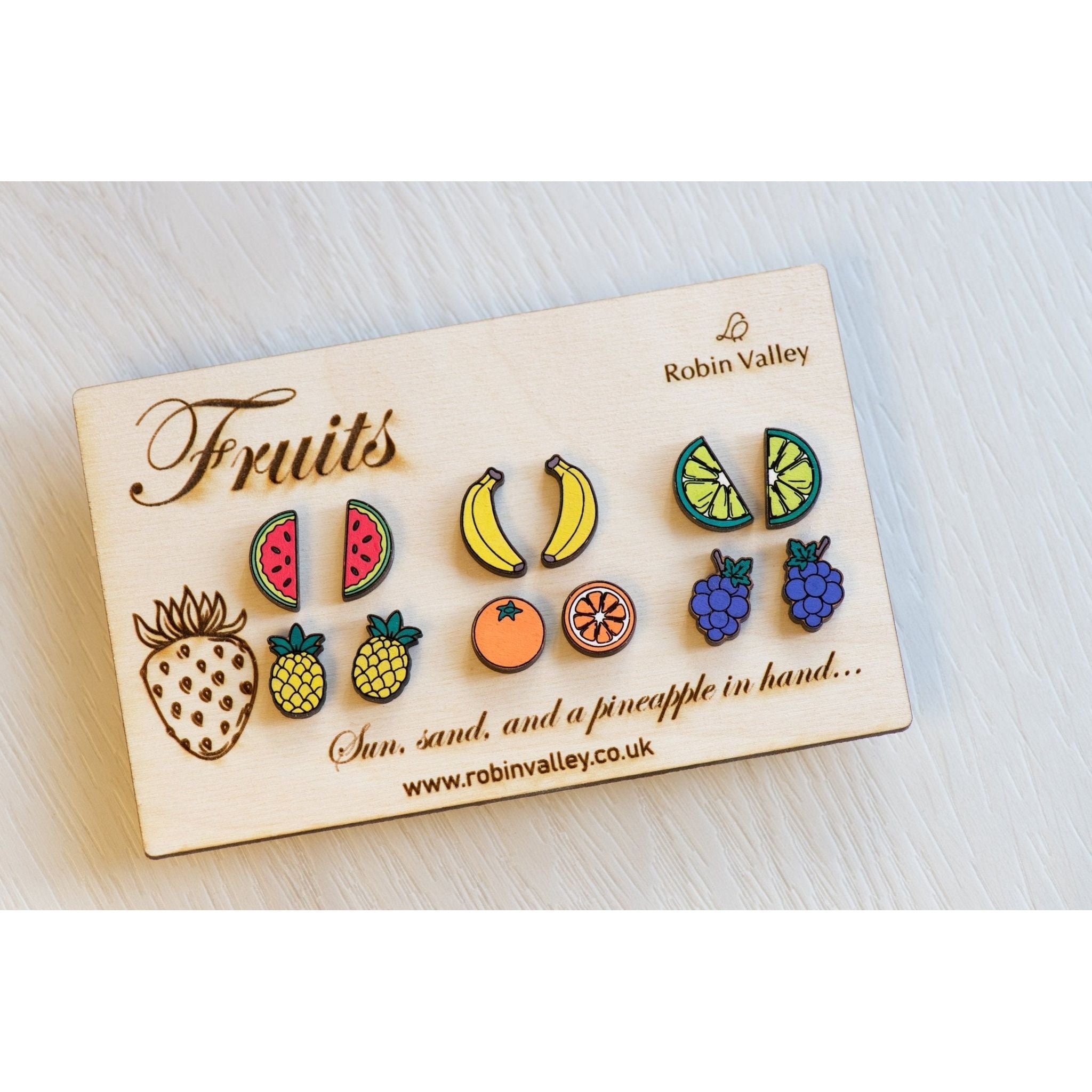 Hand - painted Fruits Earrings Set - 1 - Robin Valley Official Store