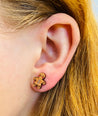 Hand Painted Gingerbread Man Wooden Earrings - PET15058 - Robin Valley Official Store