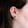 Hand-painted Goldfish Cherry Wood Stud Earrings - PES13054 - Robin Valley Official Store