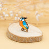 Hand-painted Kingfisher Bird Pin Badge - PB42039 - Robin Valley Official Store