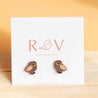 owl earrings wooden jewellery