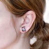 Hand-painted Pelican Earrings Wooden Earrings - PEB12031 - Robin Valley Official Store