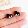 Hand-painted Piano Earrings Wooden Jewellery - PET15171 - Robin Valley Official Store