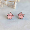 Hand-painted Pig Stud Earrings - PEL10210 - Robin Valley Official Store