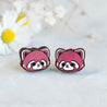 Hand-painted Red Panda Earrings Cherry Wood Earrings - PEL10213 - Robin Valley Official Store
